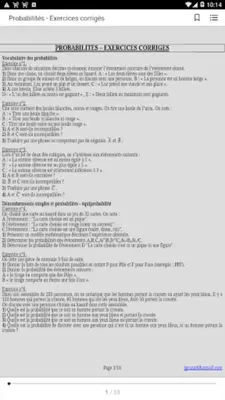 Probabilités - Exercices corrigés android App screenshot 1